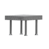 SupR®  Hegesztőasztal 2800 x 1000 x 8 mm d 16 rendszer furattal, 6 db lábbal