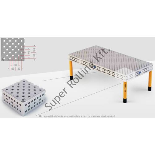 Hegesztőasztal Demmeler System 28 PL100x100 diagonal, 2000x1000x850
DEMONT 760 M standard lábakkal