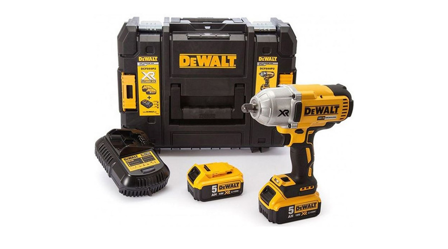 Image of DeWalt akkus ütvecsavarozó 18 V | 1626 Nm | 1/2 inch | Szénkefementes | 2 x 5 Ah akku + töltõ | Kartondobozban