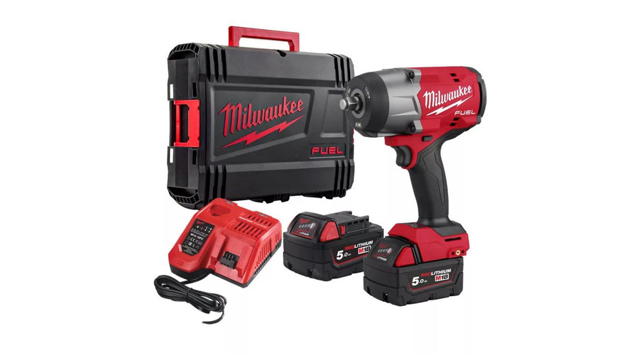 Image of Milwaukee M18 akkus ütvecsavarozó 18 V | 1491 Nm | 1/2 inch | Szénkefementes | 2 x 5 Ah akku + töltõ | Heavy Duty kofferben