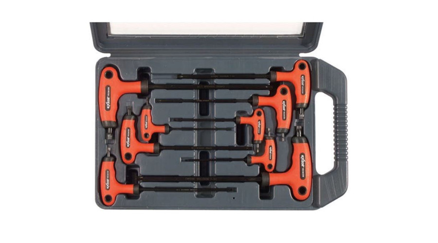 Image of Torx kulcs készlet 9db T-nyelű gumírozott T10-100