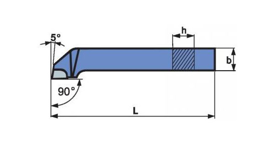 Image of Oldalélű esztergakés, forrasztottlapkás, ISO6 P30J 12x12