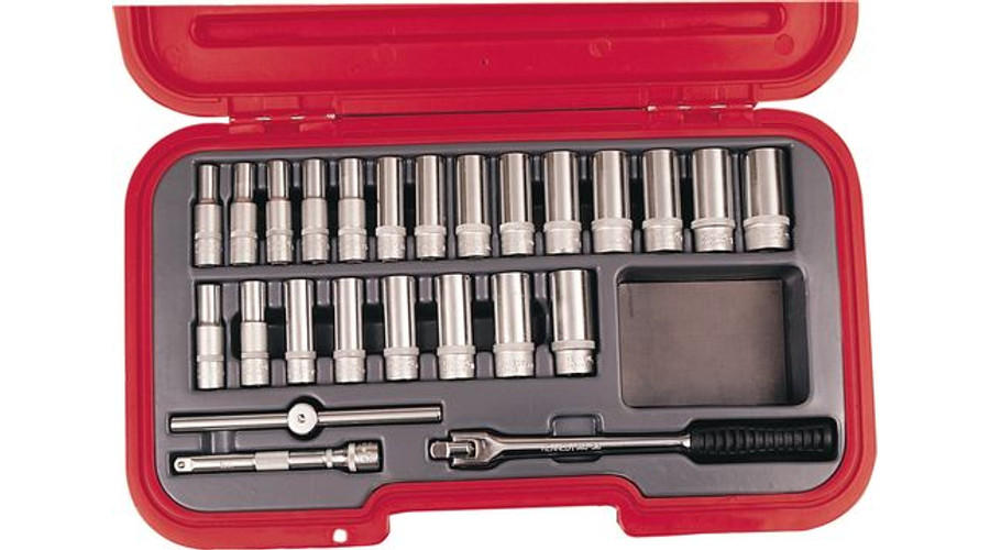 Image of Kennedy 25 darabos metrikus és AF-colos dugókulcs készlet 3/8"