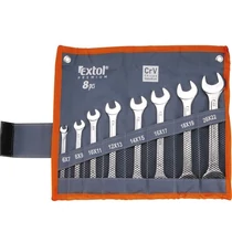 Villáskulcs klt., CrV., vászon tartóban; 8db, 6-22mm