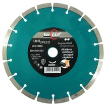 Flexmann gyémánttárcsa 230 x 2,6 x 10 x 16 x 22mm szegmentált