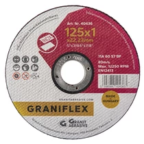 Graniflex vágókorong 125 x 22 x 1,0 mm (Szénacél, Inox)