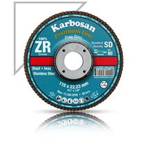 Karbosan lamellás csiszoló 125mm ZR40