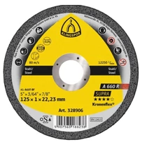 Klingspor A 660 R Supra vágókorong 125 x 22 x 1,0 mm (Szénacél, Inox)
