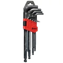   Imbuszkulcs készlet gömbfejű véggel, 9 részes 1,5-10mm