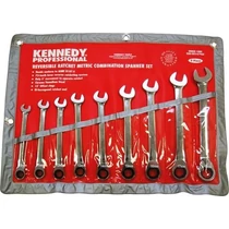 Kennedy racsnis csillag-villáskulcs készlet 9 részes 10-19 mm