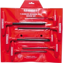 Kennedy T-nyelű gömbvégű imbuszkulcs készlet 7 részes
