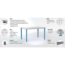 Basic 16 hegesztőasztal standard lábakkal Basic 16 hegesztőasztal standard lábakkal