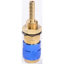 Víz gyorcsatlakozó gépre D=6mm tömlőhöz (kék) 