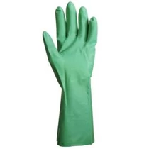 Nitril Plus zöld sav-, lúg-, olaj-, zsír- és vegyszerálló kesztyű, 33 cm