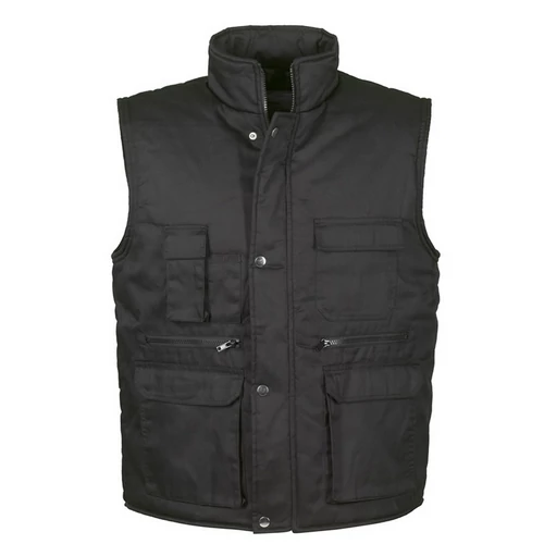 Bélelt mellény, 80% poliészter, 20% pamut, multifunkciós zsebek