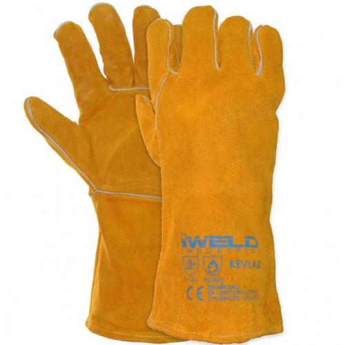 Hegesztő védőkesztyű, bélelt, KEVLAR