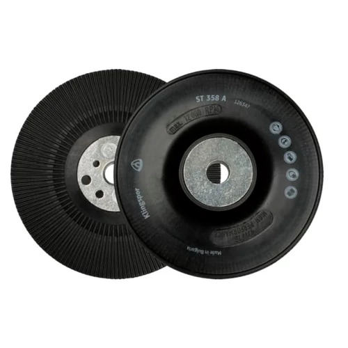 Klingspor felfogó tárcsa - Fíber gumitányér 125mm M14 hűtőbordás