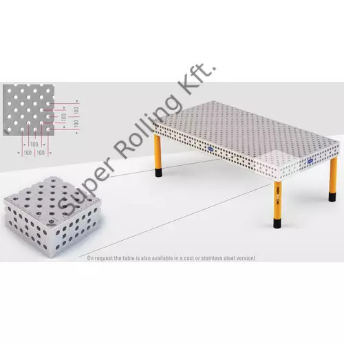 Hegesztőasztal Demmeler System 28 PL100x100 diagonal, 2400x1200x850
DEMONT 760 M standard lábakkal