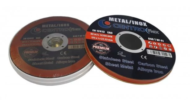 Centroflex Vágókorong 125 x 22 x 1,0 mm (Szénacél, Inox) fém dobozban