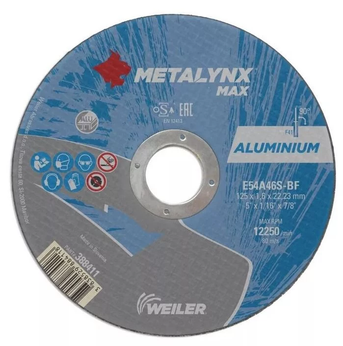 Weiler Metalynx Max Vágókorong 125 x 22 x 1,0 mm (Alumínium)