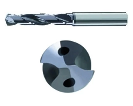 Keményfém belsõ hűtésű csigafúró,  Ø10,1- 12 mm-ig
